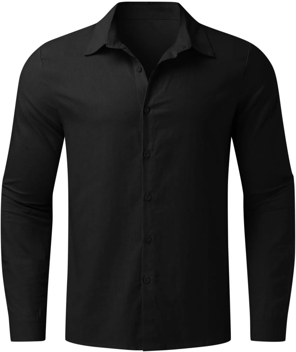 Mens Linen Button Down Shirt Beach Summer Shirts Casual Untucked Shirt Vacation Wedding Shirts with Pocket