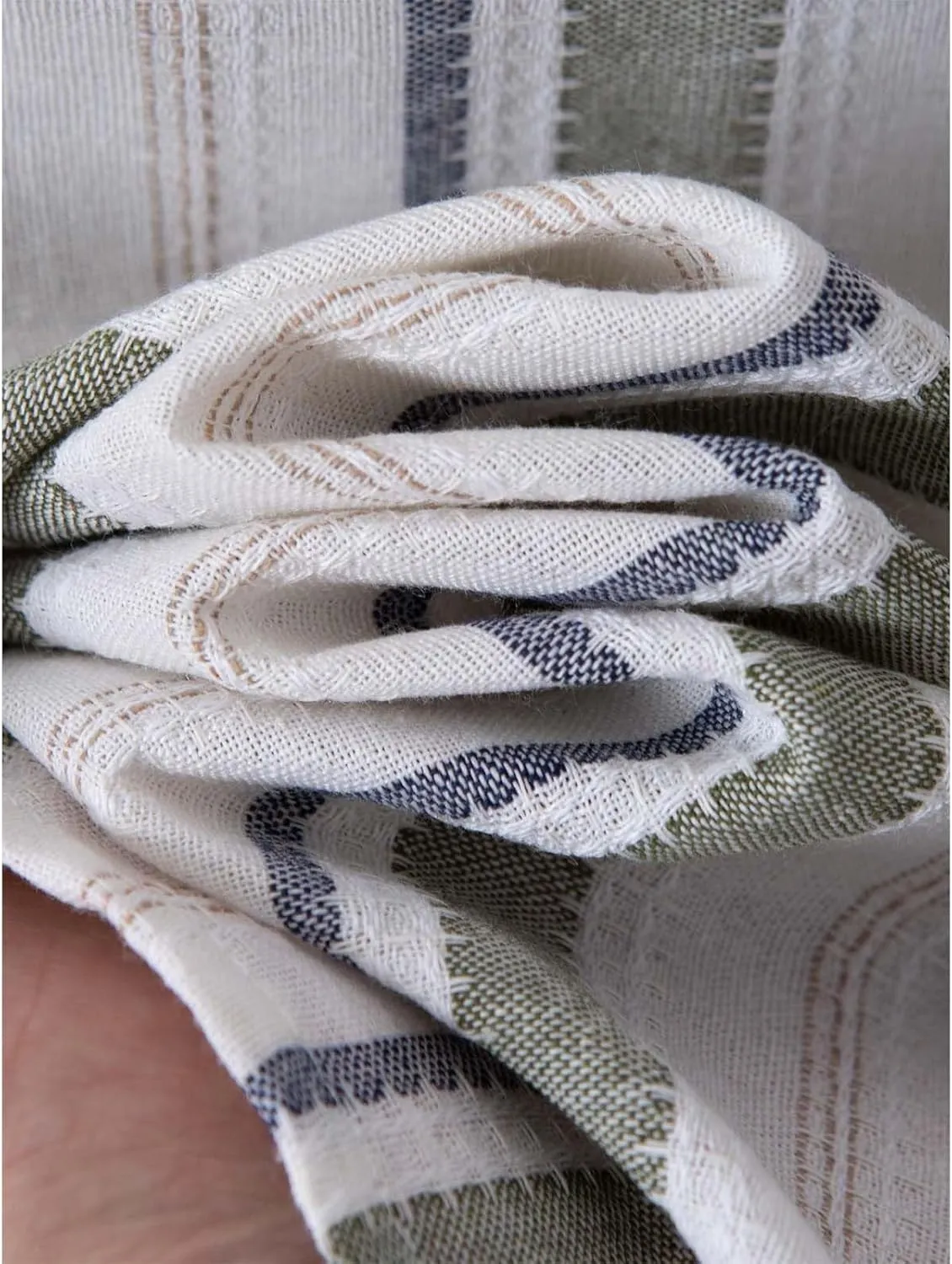 Mens Linen Shirts Button Down Striped Shirts Casual Long Sleeve Linen Shirts for Men Collared Fashion Business Shirt