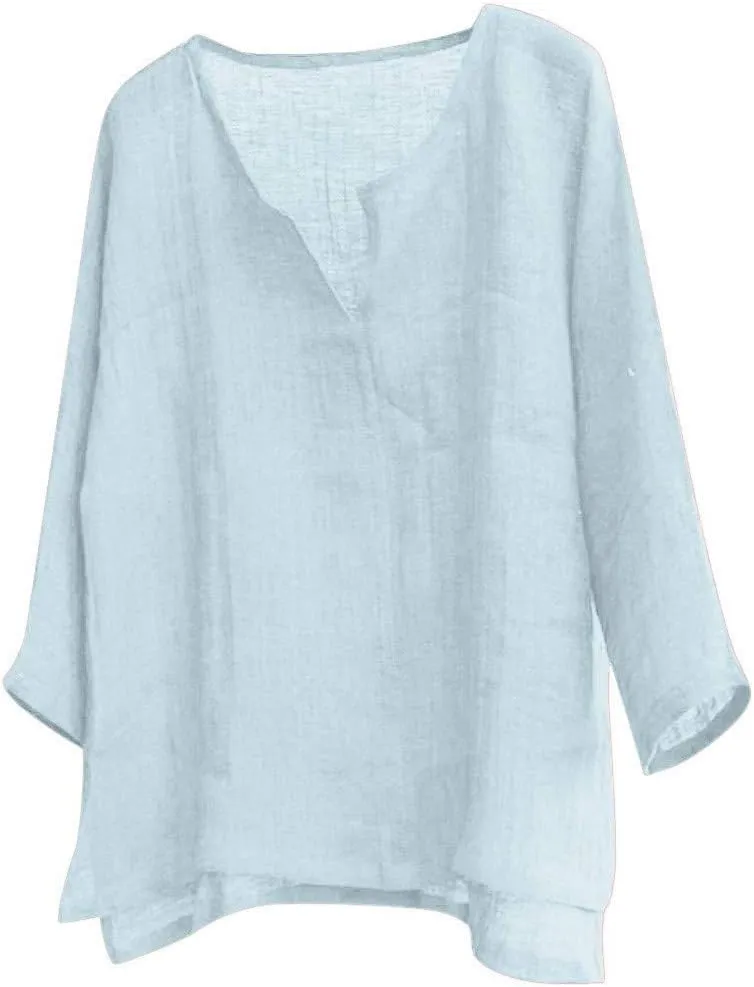 Mens Linen Shirts Long Sleeve Summer Beach Shirts Lightweight Comfy Casual Holiday Shirt Loose Fit Yoga Shirts Trendy