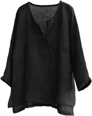 Mens Linen Shirts Long Sleeve Summer Beach Shirts Lightweight Comfy Casual Holiday Shirt Loose Fit Yoga Shirts Trendy