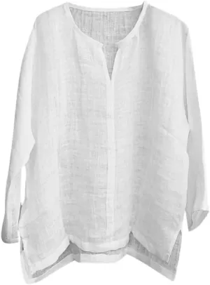 Mens Linen Shirts Long Sleeve Summer Beach Shirts Lightweight Comfy Casual Holiday Shirt Loose Fit Yoga Shirts Trendy