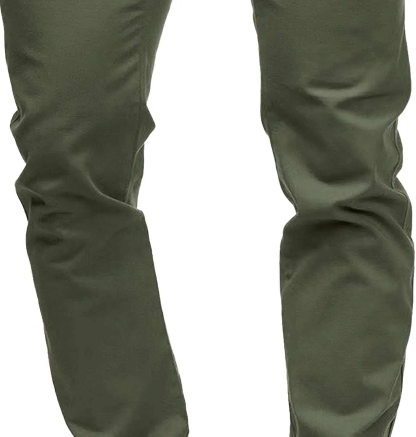 Men's Slim Fit Chino Pants Skinny Slacks Tapered Trousers Solid Color Wrinkle-Resistant Flat-Front Pant