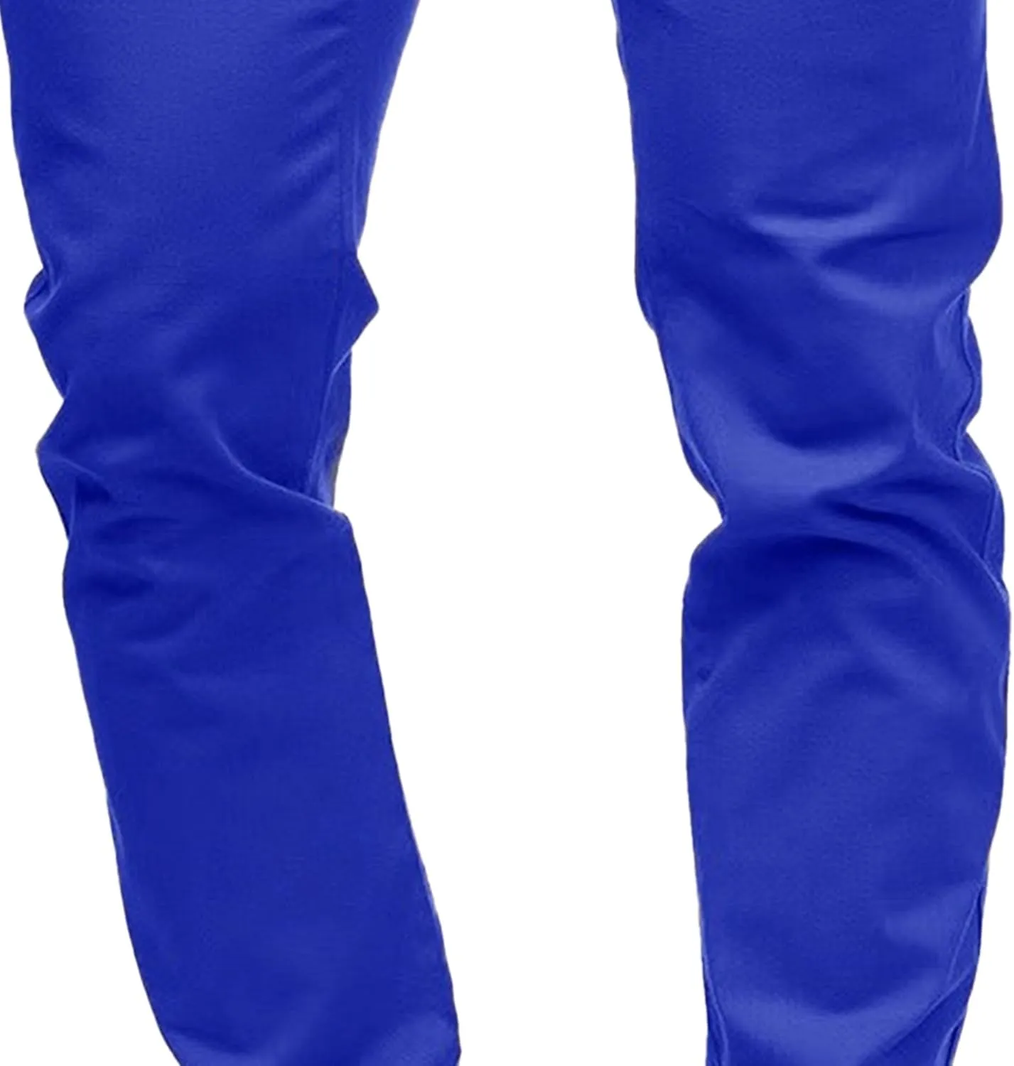 Men's Slim Fit Chino Pants Skinny Slacks Tapered Trousers Solid Color Wrinkle-Resistant Flat-Front Pant