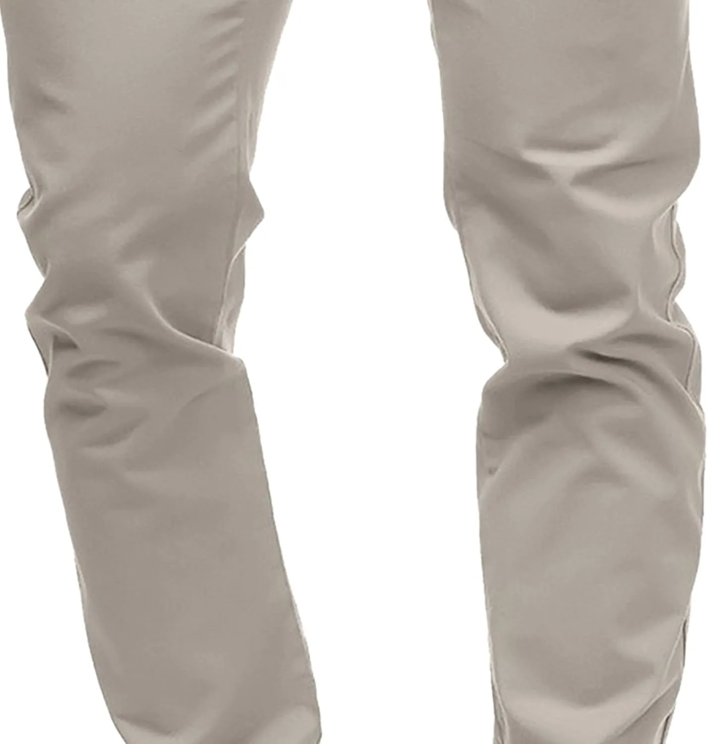 Men's Slim Fit Chino Pants Skinny Slacks Tapered Trousers Solid Color Wrinkle-Resistant Flat-Front Pant