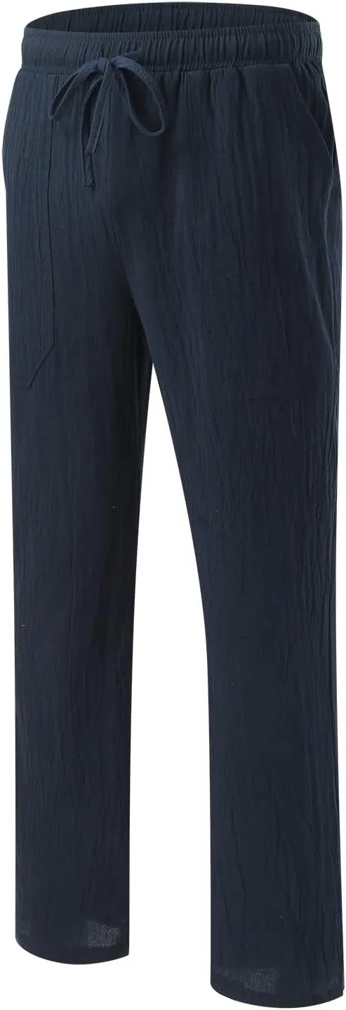 Mens Sweatpants with Pockets Big and Tall Joggers Fashion Men's Sport Color Bandage Casual Loose Sweatpants Drawstring