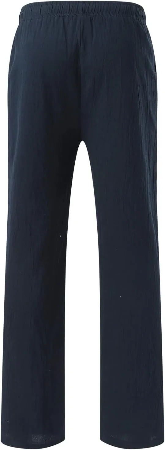 Mens Sweatpants with Pockets Big and Tall Joggers Fashion Men's Sport Color Bandage Casual Loose Sweatpants Drawstring