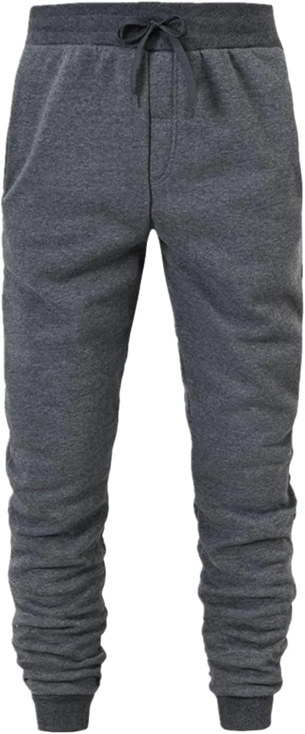 Mens Sweatpants with Pockets Big and Tall Pants Drawstring Sports Trousers Drawstring Athletic Pants Joggers Running