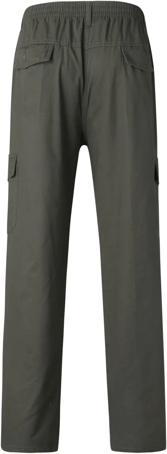 Mens Sweatpants with Pockets Big and Tall Trousers Men's Drawstring Waist Zipper Hem Corduroy Cargo Pants Men's Casual