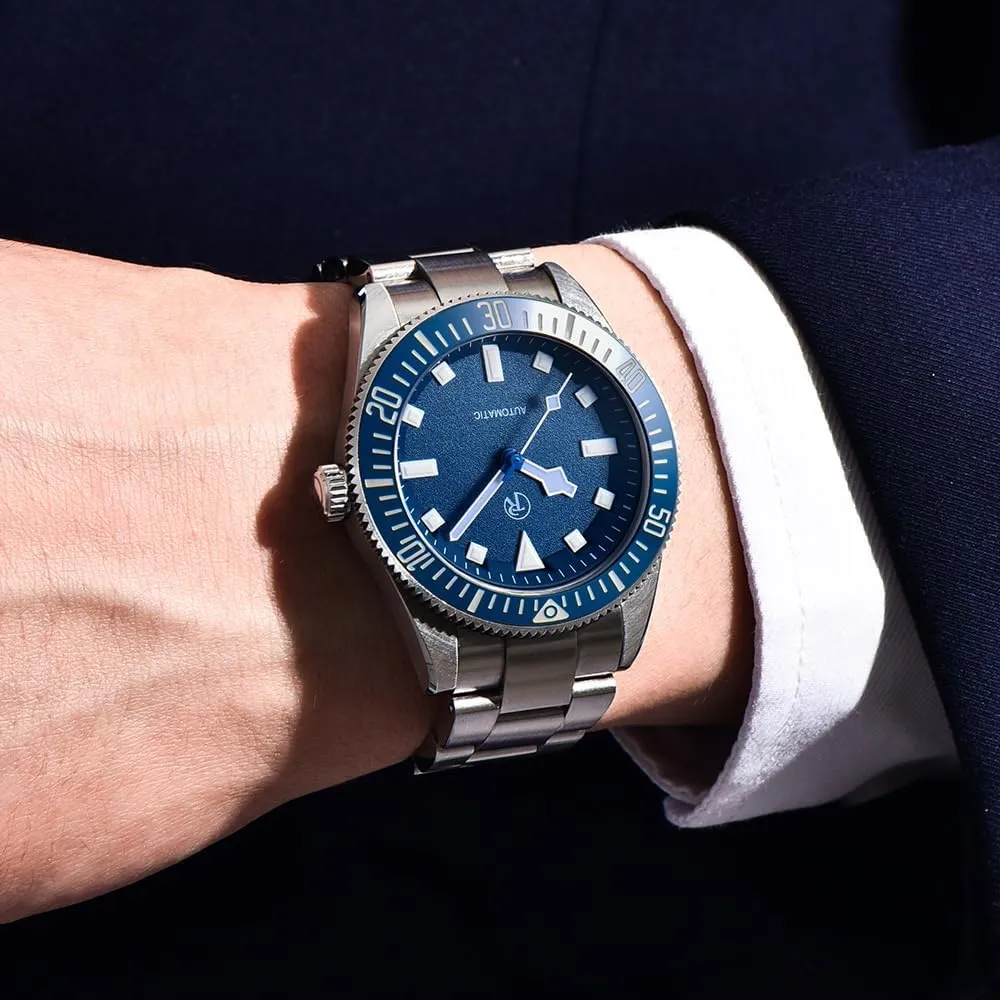 Men's Watches Automatic Waterproof Wrist Watch for Men, NH35 Mechanical Sports Stainless Steel Analog Wristwatch with C3 Lume, Self-Winding