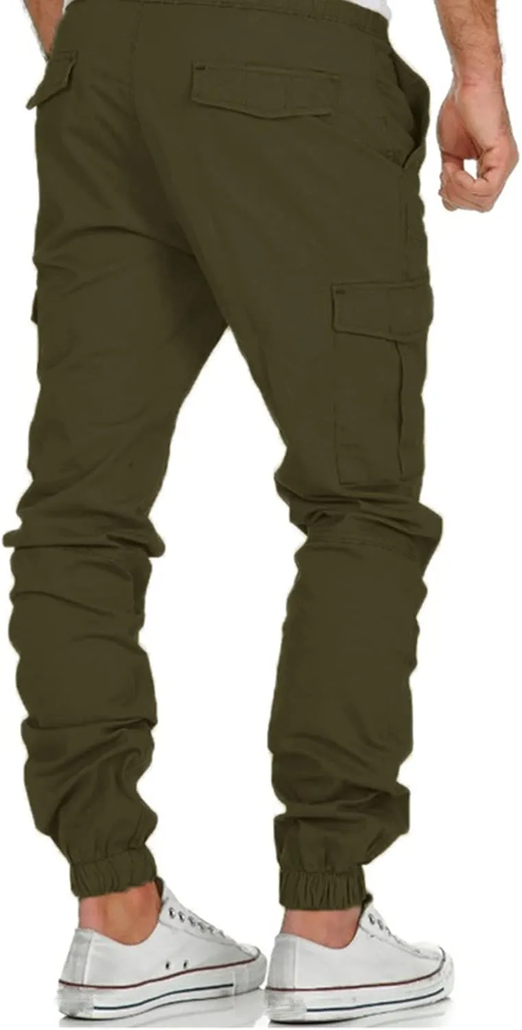 Mens Workout Cargo Sweatpants Casual Pants Slim Joggers Workout Pants for Running Sweatpants Hiking Mens Sweatpants
