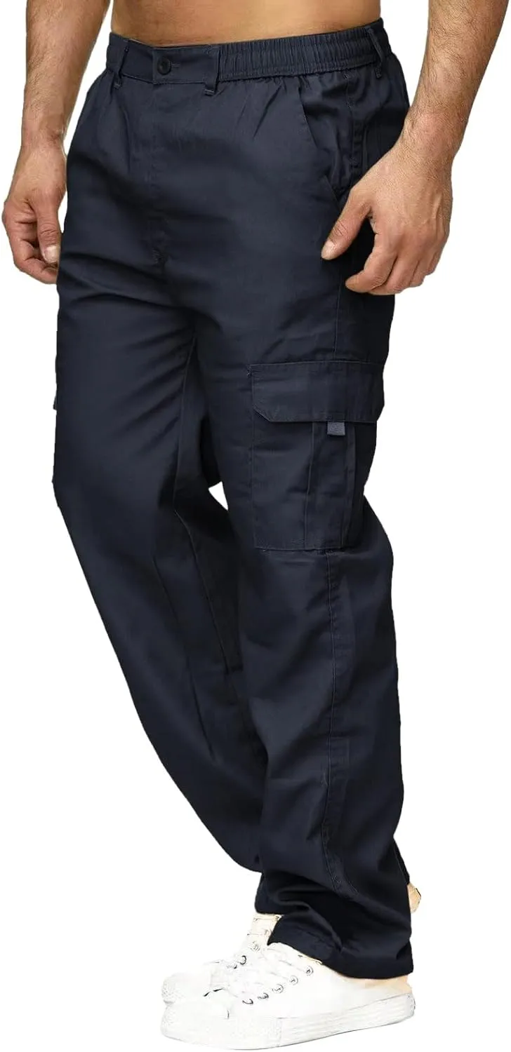 Mens Workout Cargo Sweatpants Joggers Pants Warm Athletic Track Pants with Pockets Men's Graphic Sweatpants Athletic