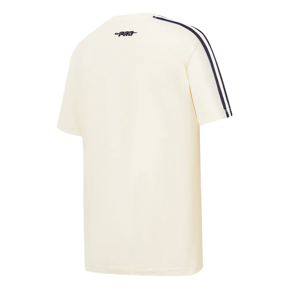 MLB NEW YORK YANKEES RETRO CLASSIC BIG BOYS SHORT SLEEVE TAPING TOP (EGGSHELL/ MIDNIGHT NAVY)