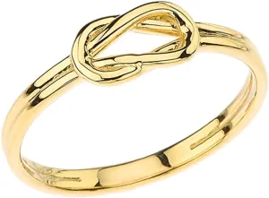 Modern 10k Yellow Gold Hercules Love Knot Promise Ring (Size 7)