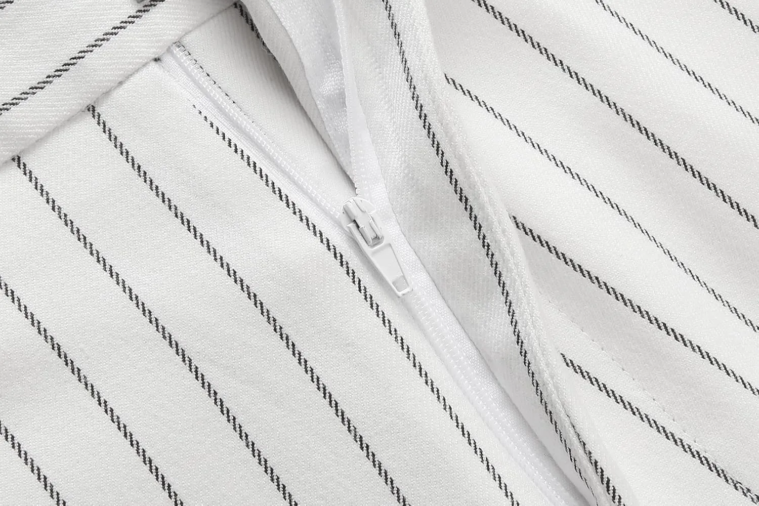 MOGU Mens Striped Slim Fit Dress Pants  Adjustable Elastic Waist Pinstripe Suit Trousers, Business Casual Slacks