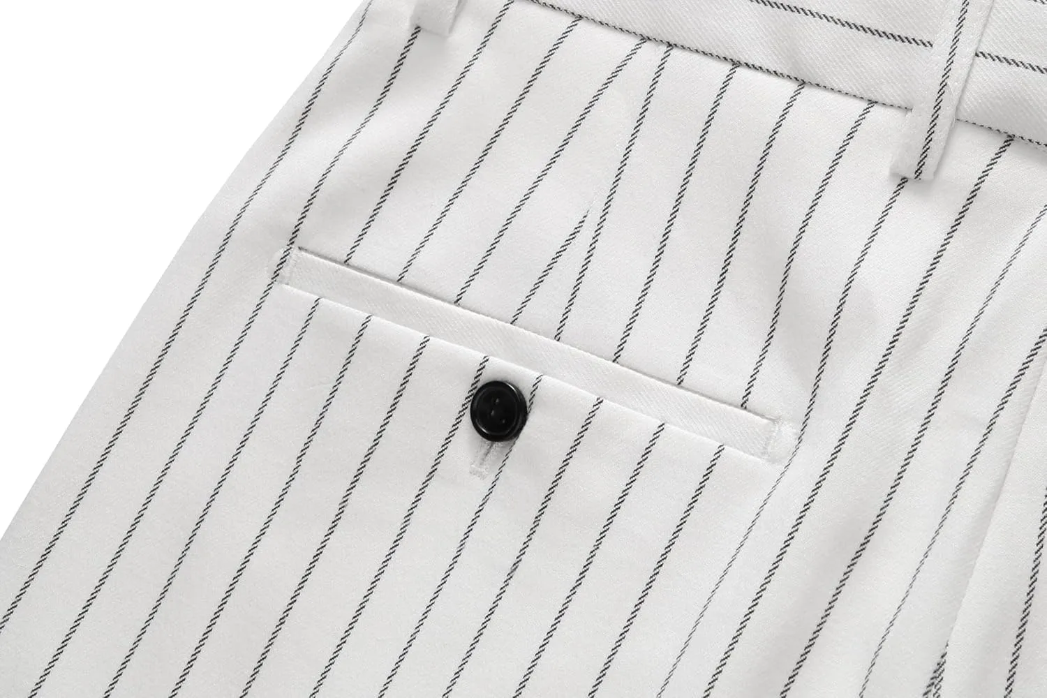MOGU Mens Striped Slim Fit Dress Pants  Adjustable Elastic Waist Pinstripe Suit Trousers, Business Casual Slacks