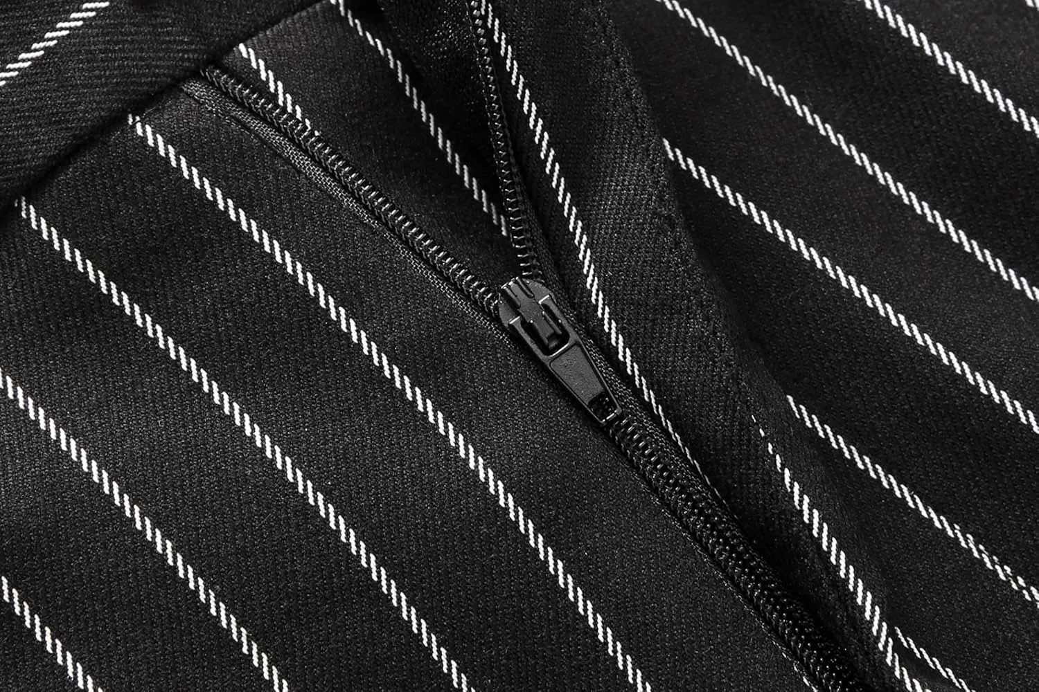 MOGU Mens Striped Slim Fit Dress Pants  Adjustable Elastic Waist Pinstripe Suit Trousers, Business Casual Slacks