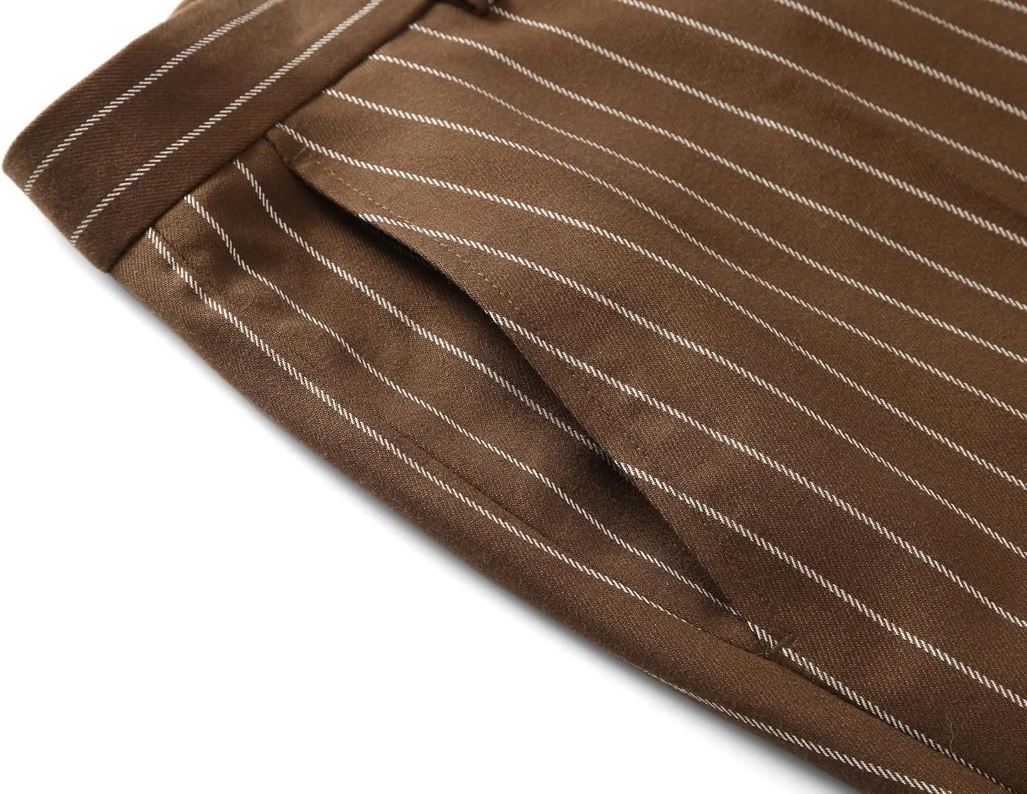 MOGU Mens Striped Slim Fit Dress Pants  Adjustable Elastic Waist Pinstripe Suit Trousers, Business Casual Slacks