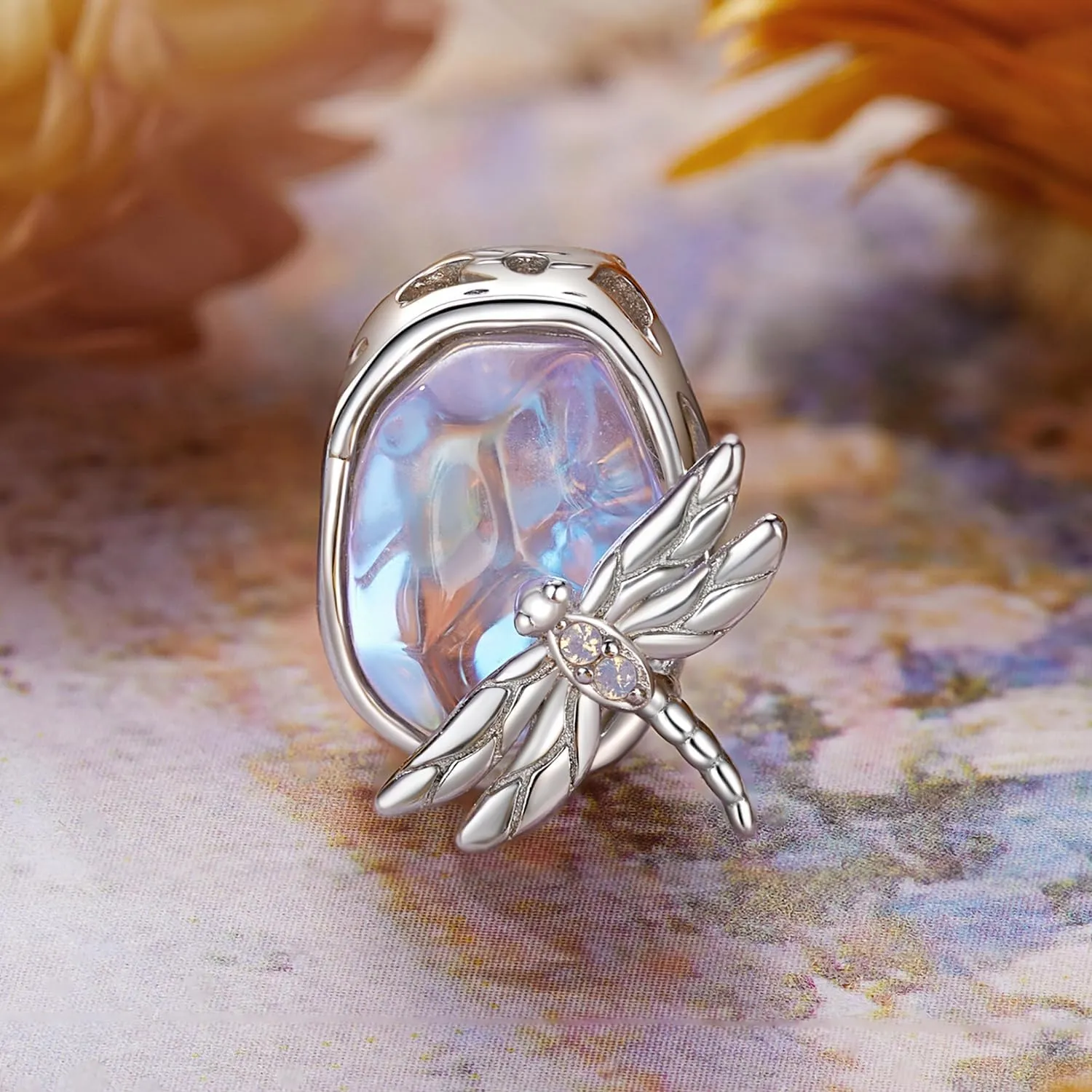 MUNDELL Authentic 925 Sterling Silver Sun Butterfly Heart Moon Lotus Shiny CZ Pendant Charm for Original Charm Bracelet or Bangle