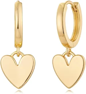 MYEARS Women Earrings Gold Huggie Hoop Dangle Drop 14K Gold Plated Small Simple Hypoallergenic Everyday Jewelry