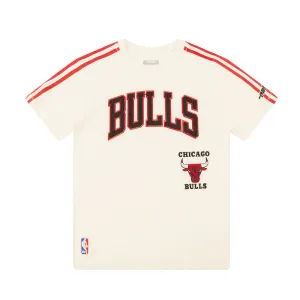 NBA CHICAGO BULLS RETRO CLASSIC BIG BOYS SHORT SLEEVE TAPING TEE (EGGSHELL/ RED)