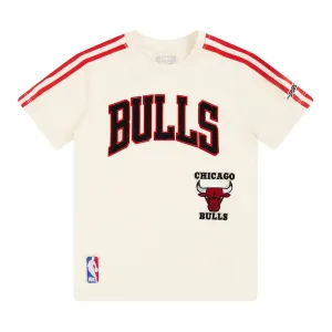 NBA CHICAGO BULLS RETRO CLASSIC LITTLE BOYS SHORT SLEEVE TAPING TEE (EGGSHELL/ RED)