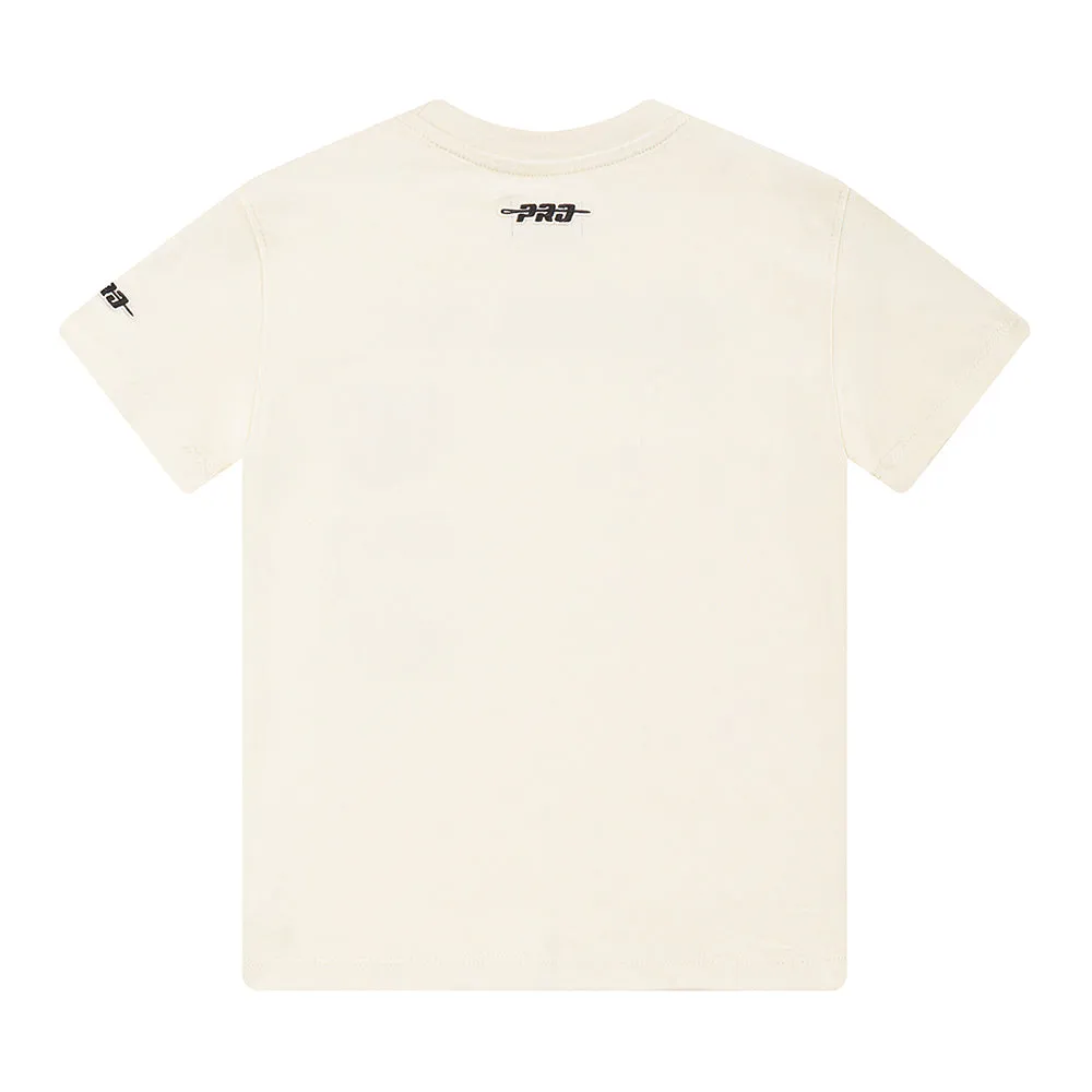 NBA CHICAGO BULLS RETRO CLASSIC LITTLE BOYS SHORT SLEEVE TAPING TEE (EGGSHELL/ RED)