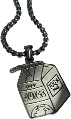 New 2026 Exquisite Stainless Steel Juice Cup Pendant Necklace Personality Hip Hop Hoodie Accessories Fashion Jewelry For Couples Decoration Luxury Trendy Best Gift