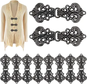 NOLITOY 10 Pieces Vintage Sweater Swirl Clip, Cape Cloak Clips for Dress, Retro Cardigan Buckle Shawl Dress Shirt Button Clip for Girl Women, 1.96 X 0.70 Inch