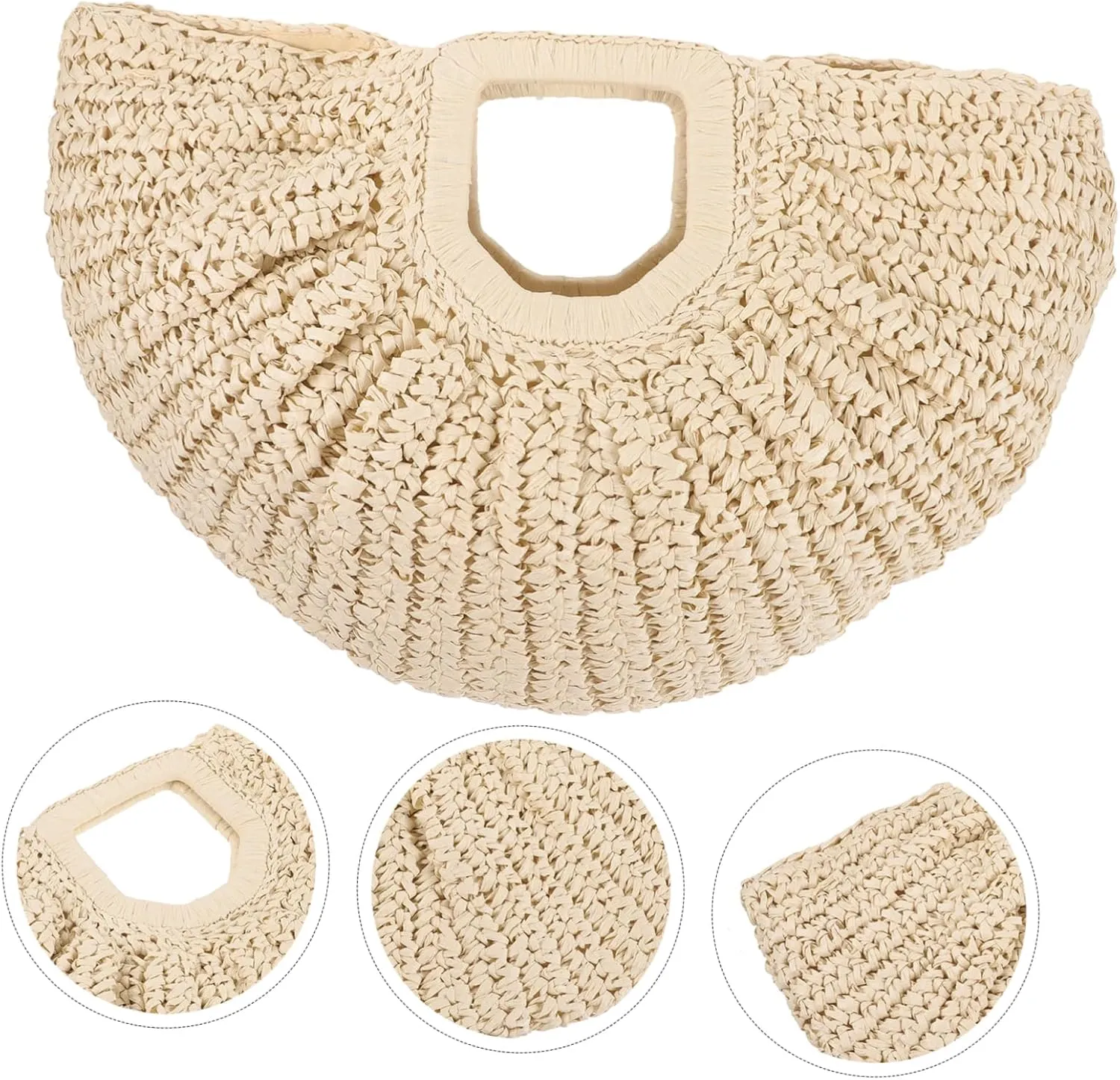 NOLITOY Beach Bag Woven Handbag Wallets Tote Bag Purses Handbags Beach Tote Woven Purse Women Beach Handbag