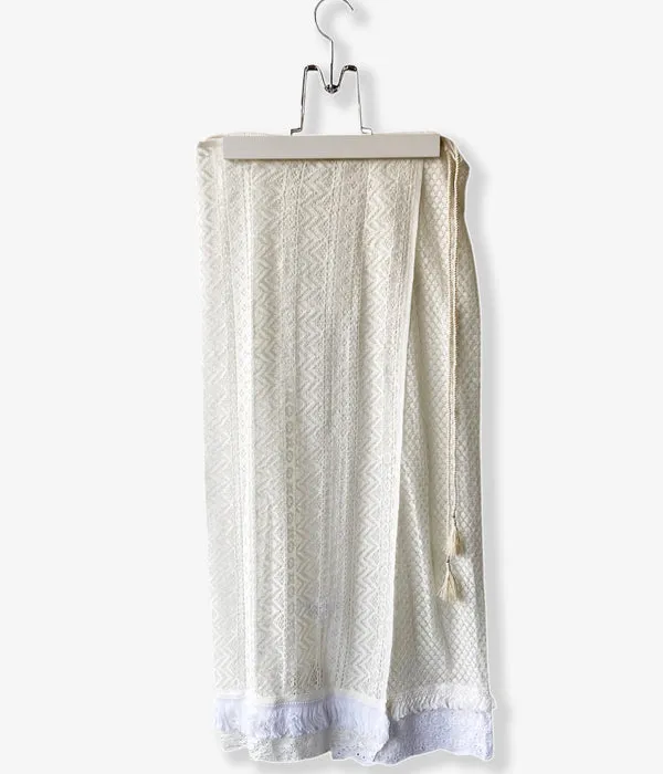 nowos/LACE SKIRT(WHITE)