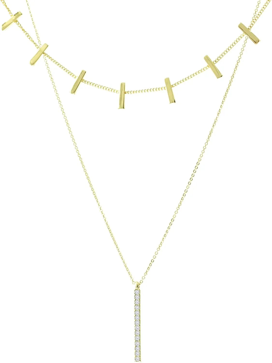 NTLX Multi Strand Dainty Necklaces for Women  Bohemian Boho Simple Dainty Cute Modern Layered Designs  14K Gold Plated Brass Chain - Gift Box Included