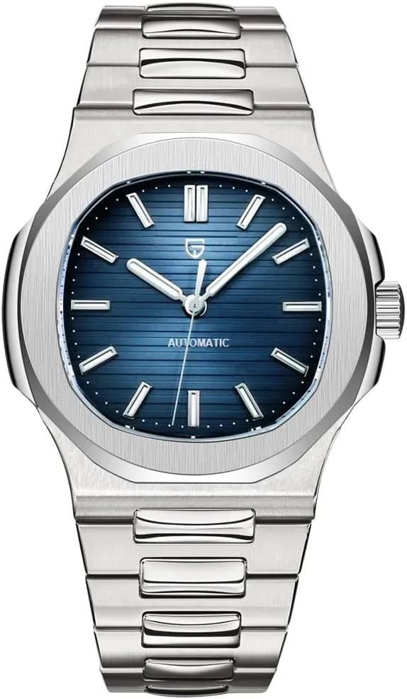 Pagani Design 1728 Luxury Men's Automatic Mechanical Watch Synthetic Sapphire Full Stainless Steel Waterproof Luminous Casual Sports Wristwatch