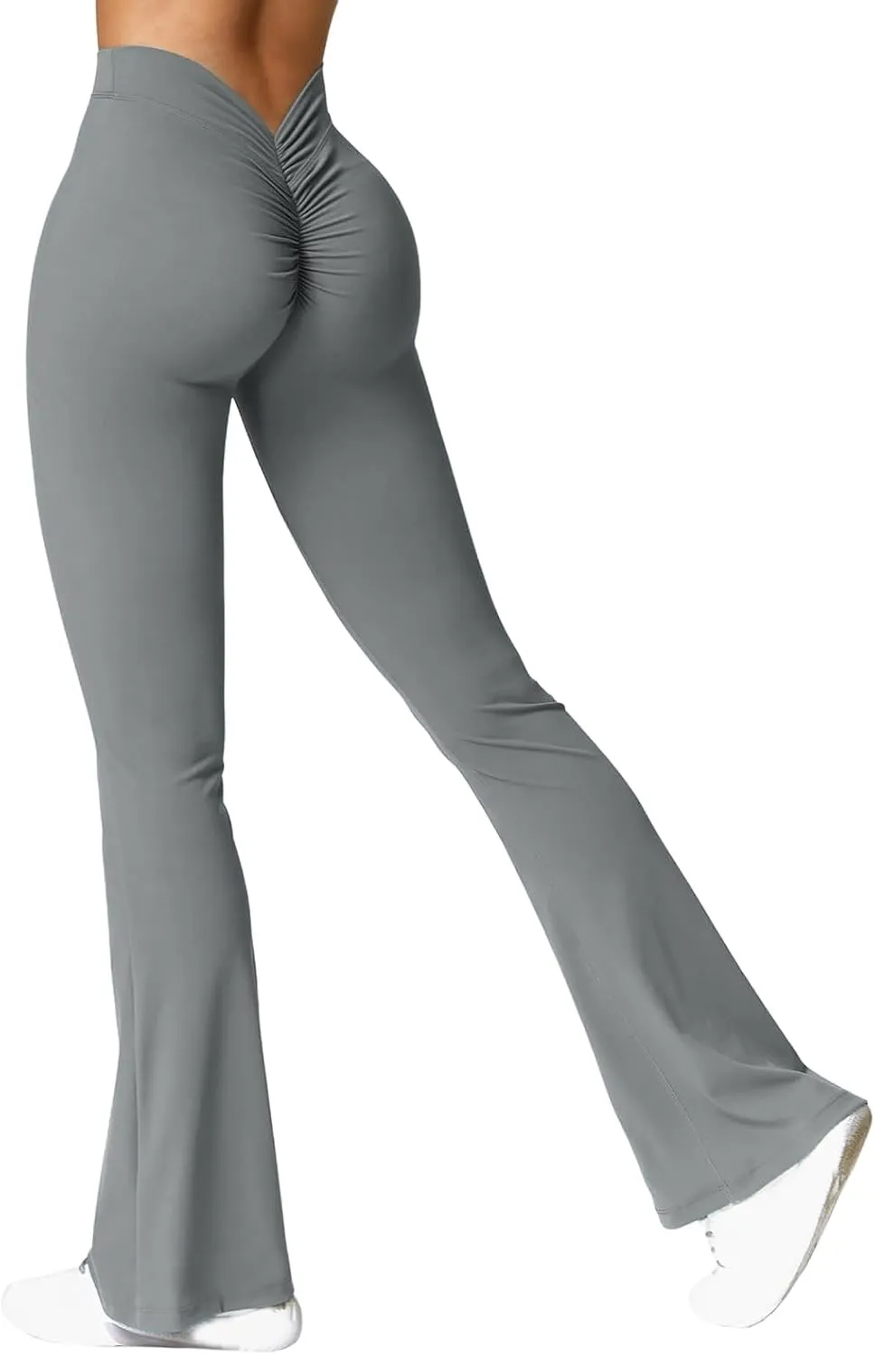 Pants for Women Leggings Fashion V Back Butt Lifting Wide Leg High Trousers Workout Yoga Pants Gym Trousers 2025