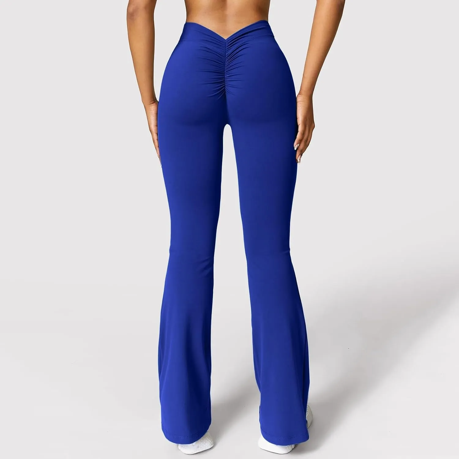 Pants for Women Leggings Fashion V Back Butt Lifting Wide Leg High Trousers Workout Yoga Pants Gym Trousers 2025