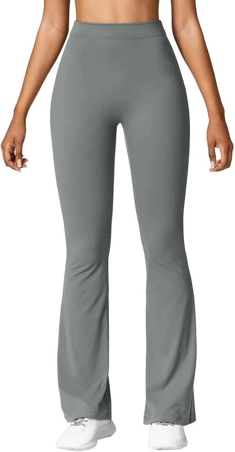 Pants for Women Leggings Fashion V Back Butt Lifting Wide Leg High Trousers Workout Yoga Pants Gym Trousers 2025