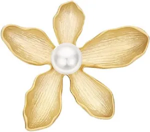 Petal Pearl Brooch, Jewelry Gift for Women, Girls, Ladies, Exquisite Packaging