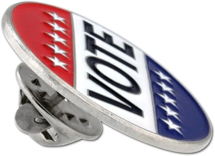 PinMart Vote Patriotic Political Election American Flag Enamel Lapel Pin