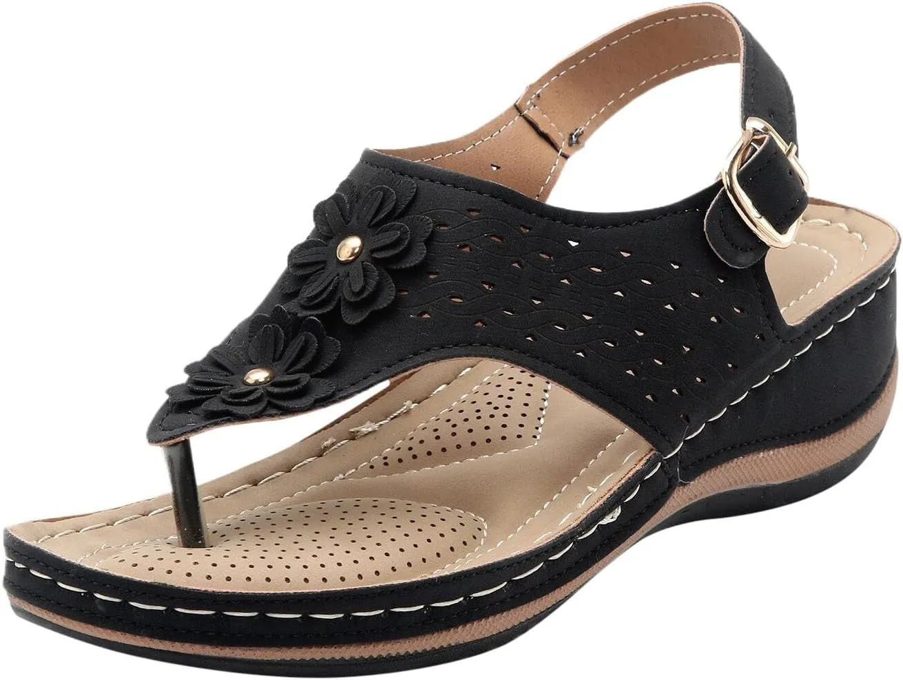 Platform Sandals Walking Sandals Women Comfort Arch Support Summer Outdoor Camping Walking Beach Sandals
