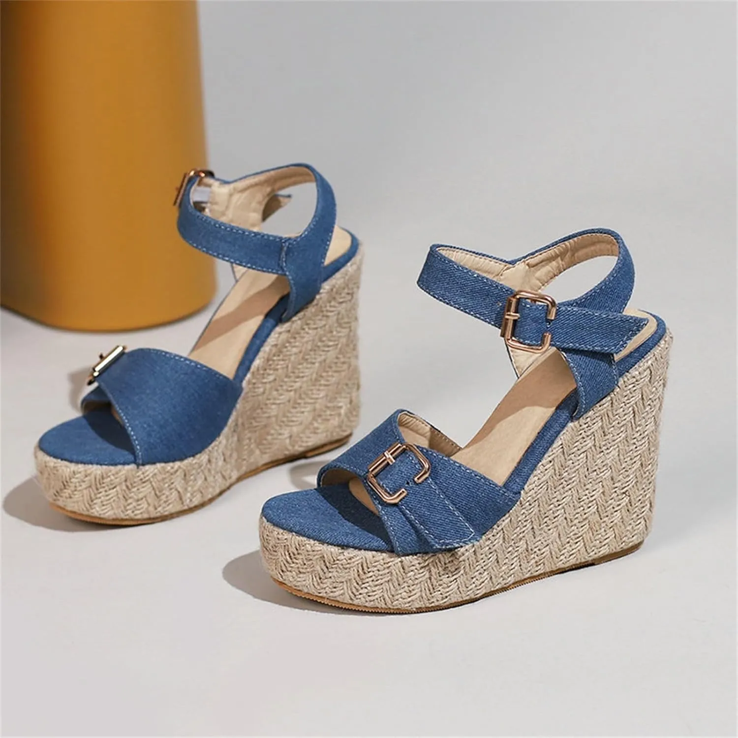 Platform Sandals Women Double Ankle Strap Comfortable with Adjustable Buckles and Open Toe for Customizable Fit Orthopedic Sandal Beach Dressy Flip Flops for Wide Toe 2025 Spring