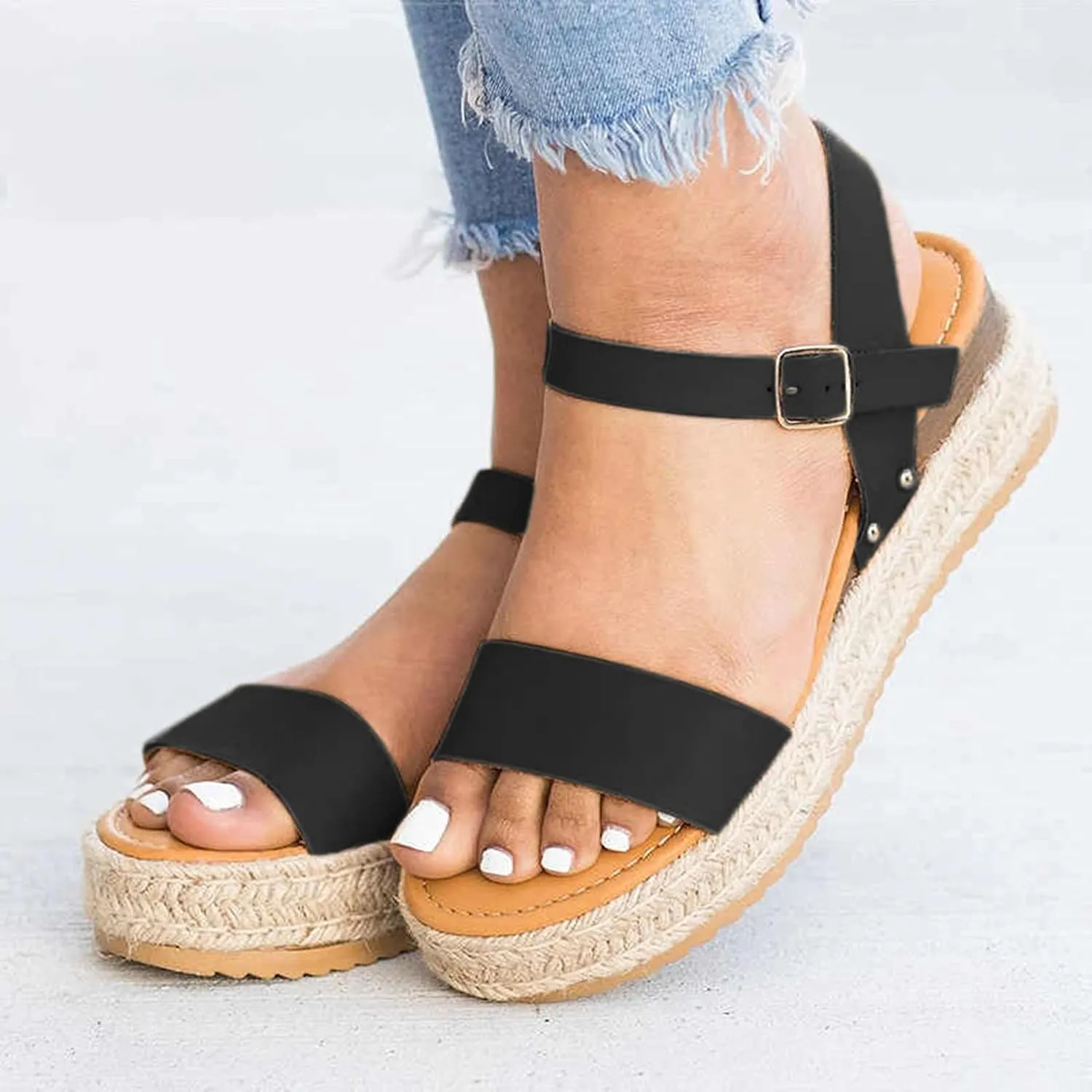Platform Sandals Women Embellished with Studs Or Rhinestones On Strappy Wedge Heels for Glamorous Evening Wear Orthopedic Sandal Beach Dressy Flip Flops for Wide Toe 2025 Spring