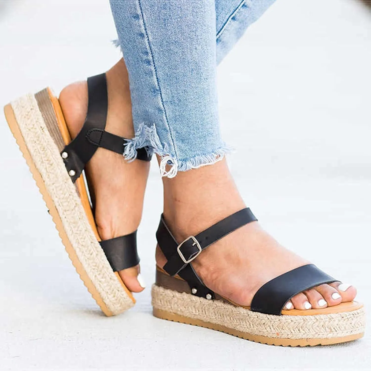 Platform Sandals Women Embellished with Studs Or Rhinestones On Strappy Wedge Heels for Glamorous Evening Wear Orthopedic Sandal Beach Dressy Flip Flops for Wide Toe 2025 Spring