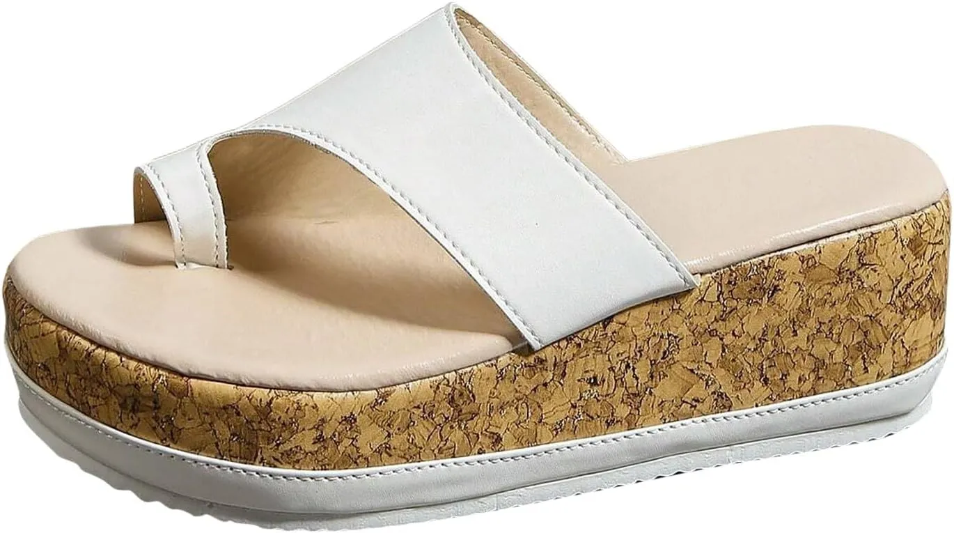 Platform Sandals Women Wide Arch Support Sandals Summer Low Wedges Womens Comfortable Open Toe Sandal