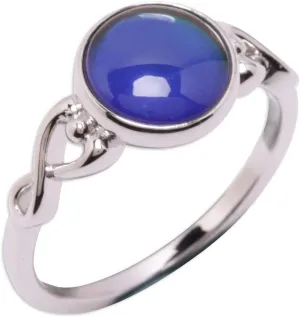 Precious Pieces Sterling Silver Mood Ring Changes Colors When Emotion Feeling Changes for Girls, Kids, Teenagers or Adults