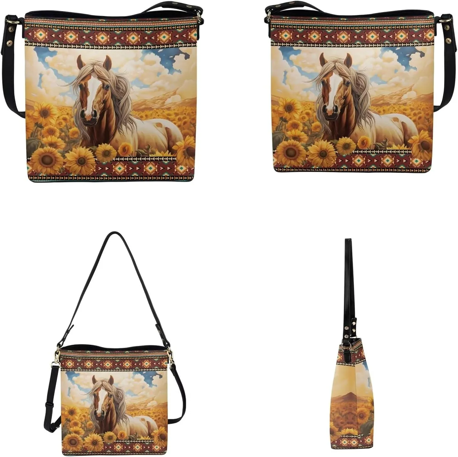 Purses for Women 2 Piece Set Shoulder Tote Purse with Long Wallet