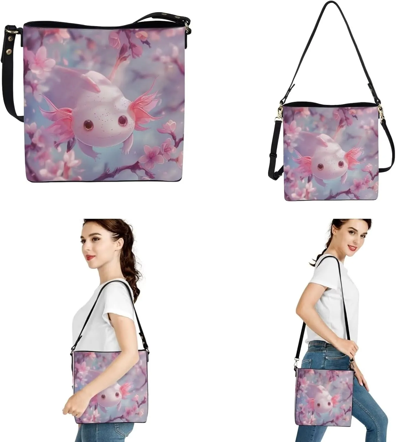 Purses for Women 2 Piece Set Shoulder Tote Purse with Long Wallet