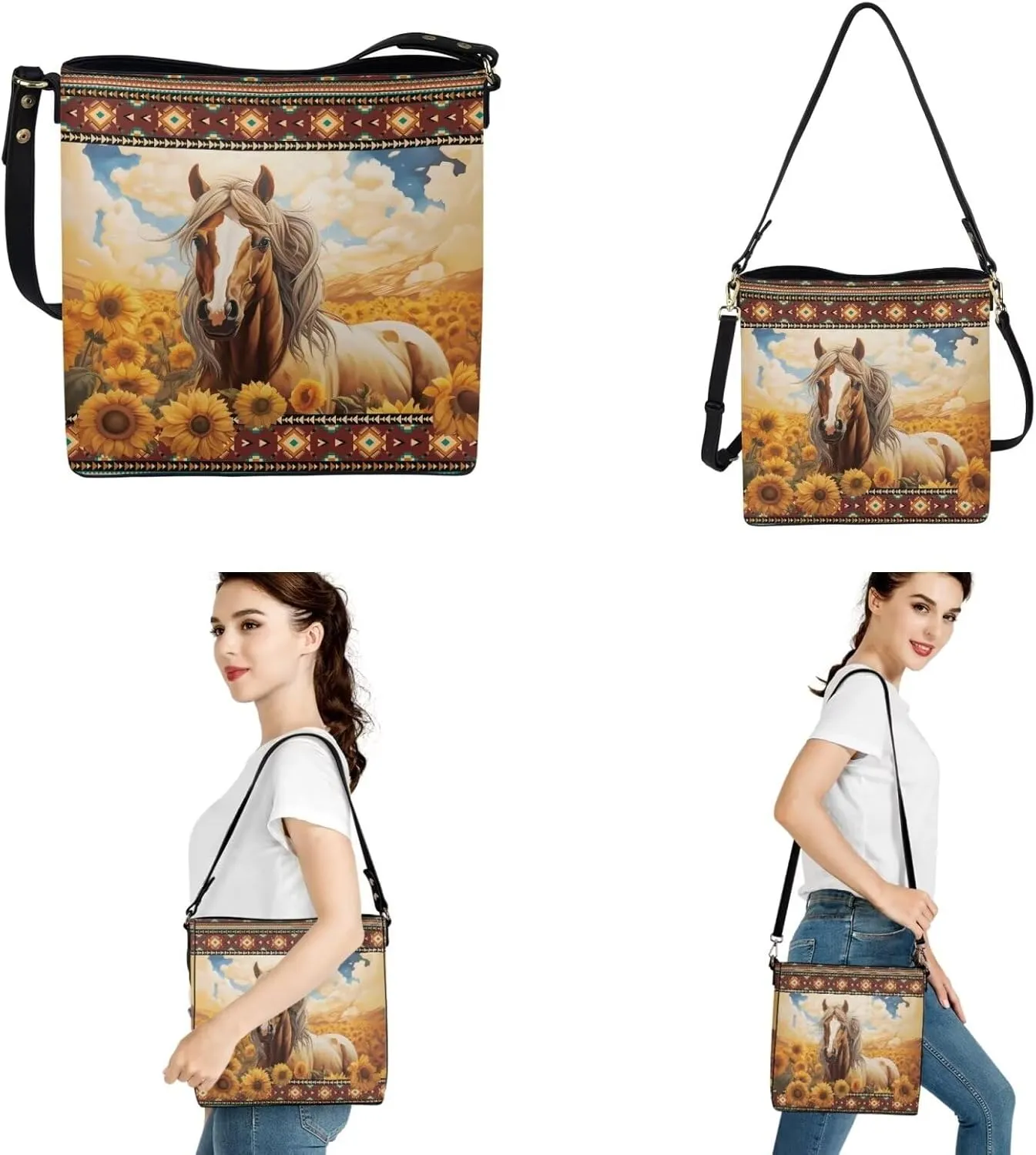 Purses for Women 2 Piece Set Shoulder Tote Purse with Long Wallet