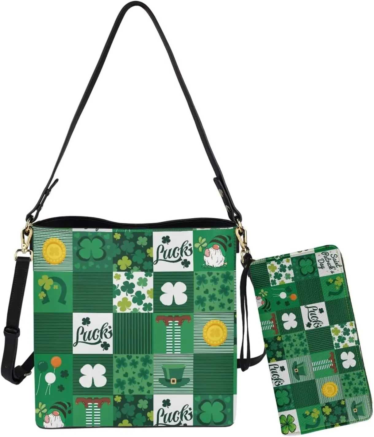 Purses for Women 2 Piece Set Shoulder Tote Purse with Long Wallet
