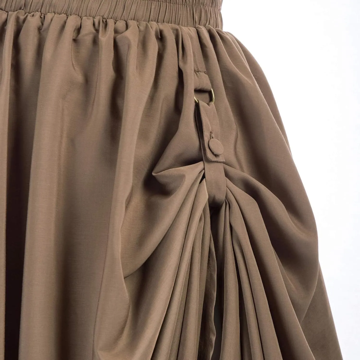 Renaissance Skirt for Women Elastic High Waist Pleated Double Layer Skirts 2025 Fashion Vintage Peasant Style Skorts