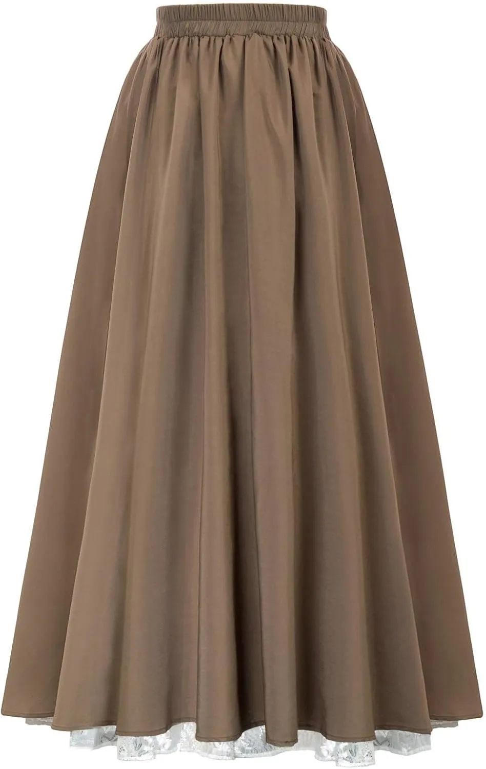 Renaissance Skirt for Women Elastic High Waist Pleated Double Layer Skirts 2025 Fashion Vintage Peasant Style Skorts