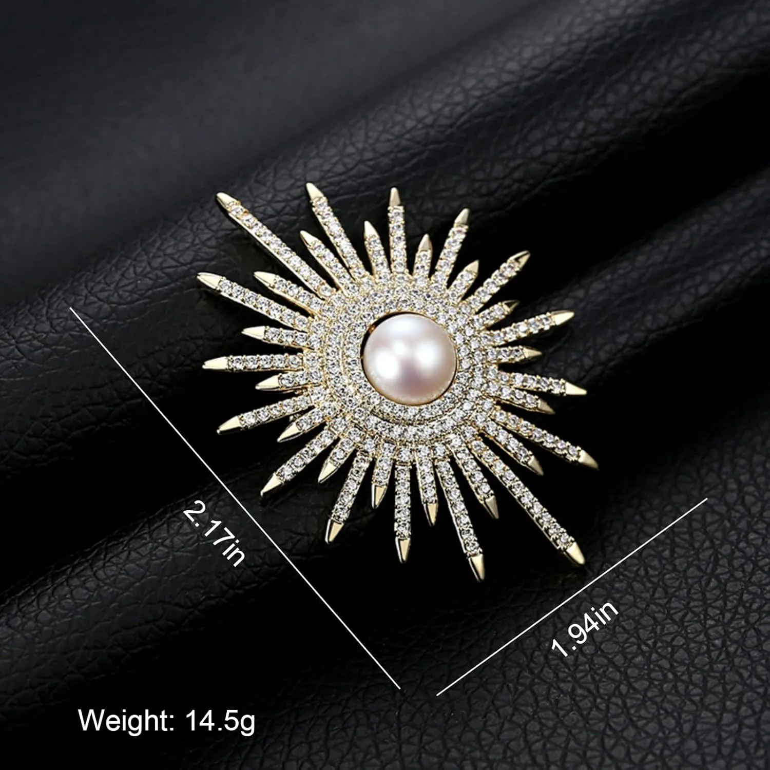 Rhinestone Sunflower Pin for Women Gold Pearl Daisy Pin Silver Crystal Vintage Brooch Dainty Flower Brooch Pin